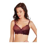 Pijama Pazarı 4053 Kadın Süngersiz Balenli Toparlayıcı Sütyen-bordo Bordo 80D