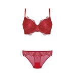 Pijama Pazarı 4385 Desteksiz Sütyen Külot Takım-bordo Bordo 90B