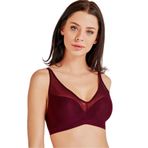 Pijama Pazarı 4636 Kadın Balensiz Süngerli Tüllü Sütyen-bordo BORDO 75C