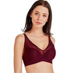 Pijama Pazarı 4636 Kadın Balensiz Süngerli Tüllü Sütyen-bordo BORDO 75D