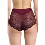 Pijama Pazarı 586 Kadın Yüksel Bel Arkası Dantelli Külot-bordo BORDO M