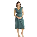 Pijama Pazarı Monamise 18521 Hamile Lohusa Kalın Askılı Dantelli Gecelik-yeşil YEŞİL L