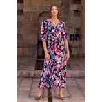 Pijama Pazarı Monamise 23025 Kadın Fakir Kol Çiçekli Elbise-Çiçekli ÇİÇEKLİ L