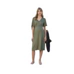 Pijama Pazarı Monamise 24069 Hamile Lohusa Kısa Kollu Gecelik-Yeşil YEŞİL M