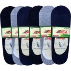 Pijamask Erkek 6'lı Bambu Dikişsiz Silikon Destekli Babet Çorap - 40 - 45 - Asorti