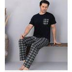 Pijamoni Erkek Bisiklet Yaka Kısa Kol İnce Pijama Takımı 6163/7 - 1 Adet