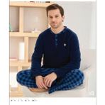 Pijamoni Erkek Düğme Yaka Kışlık Polar Pijama Takımı 6100/10,1 - 1 Adet