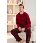 Pijamoni Erkek Düğme Yaka Kışlık Polar Pijama Takımı 6100/11,1 - 1 Adet