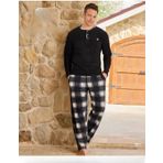 Pijamoni Erkek Düğme Yaka Kışlık Polar Pijama Takımı 6100/12 - 1 Adet