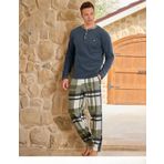 Pijamoni Erkek Düğme Yaka Kışlık Polar Pijama Takımı 6100/18 - 1 Adet