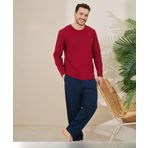 Pijamoni Erkek Pamuklu Bisiklet Yaka Uzun Kol İnce Pijama Takımı 6150/13 - 1 Adet