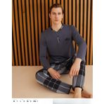 Pijamoni Erkek Süprem Uzun Kol İnce Pijama Takımı 6300 / 13 - 1 Adet Antrasit-2XL