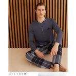 Pijamoni Erkek Süprem Uzun Kol İnce Pijama Takımı 6300 / 13 - 1 Adet Antrasit-L