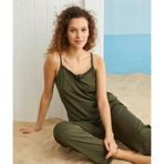 Pijamoni Kadın İp Askılı Kaşkorse Viskoz Likralı Pijama Takımı 5533-2 / 1 Adet