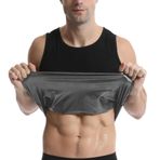 PİKAS Erkek Termal Sauna Atlet Korsesi – Sporcu Korse, Bel Göbek Karın Bölgesini Terleten Atlet (Erkek, X-Large)