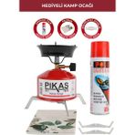 Pikas Mocamp Devrilmez Ayaklı Taşınabilir Kamp Ocağı 400 g Hafif ve Pratik Kullanım - Kırmızı