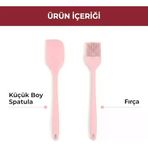 Pikas Silikon Spatula Seti 5’Li - Çırpıcılı, Yapışmaz Tava Uyumlu, Dayanıklı Mutfak Seti (Pembe)