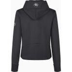 Pikeur Athleisure 8046 Kapüşonlu Lüks Fleece Kadın Spor Ceket - Siyah