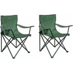 Pikinik Kamp Sandalyesi 2 Adet Yeşil Renk - 6456 Ecorce Tube Marron - Polyester