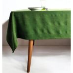 Pikko Home Yeşil Kadife Dokulu Dertsiz Masa Örtüsü - Kivi Yeşili - 140 x 180 cm