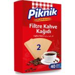 Piknik Filtre Kahve Kağıdı No:2 4o'lı - 40 Adet