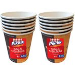 Piknik Kullan At Karton Bardak 8 Oz 6'lı 1484 2li paket