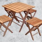 Piknik Seti Katlanabilir 90392 Kayın Ağacı AZ Yer İşgal Eder Çok İş Yapar El Yapım