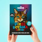 Piksel Mozaik Boyama Kitabı, Sayılarla Kodlamalı Boya Kitabı 24 Farklı Figür 50 Sayfa - Çok Renkli