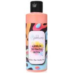 Piktura Akrilik Su Bazlı Boya 200ml, İç Cephe Duvar Boyası, Silinebilir Silikonlu, Özel Mat Doku - Timeless Palette - (Havuç Turuncu)