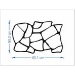 Piktura Taş Tuğla Stencil Şablon Kalın Malzeme Rölyef Pasta, Dekoratif Sıva, Kalekim ve Saten Alçıya Uygun Kayrak Taşı Model Slate Stone - 1 mm