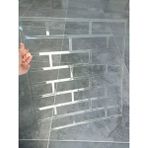 Piktura Tuğla Taş Stencil Şablon Kalın Malzeme Rölyef Pasta, Dekoratif Sıva ve Saten Alçıya Uygun Klasik Model - 52*57cm - 4mm