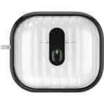 Pilanix Apple Airpods 4 Için Kenarları Renkli Dalga Desenli Şeffaf Askılı Airbag-40 Kılıf