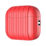 Pilanix Apple Airpods Pro 2. Nesil Için Çizgi Desenli Silikon Kılıf - Kırmızı