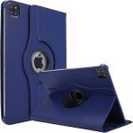 Pilanix Apple İpad Pro 12.9 2021 Kılıf Dönerli Standlı Kapaklı Suni Deri Lacivert