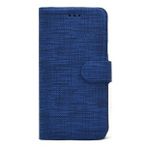 Pilanix General Mobile GM5 Plus Kılıf Kumaş Desenli Cüzdanlı Standlı Kapaklı Kılıf Mavi