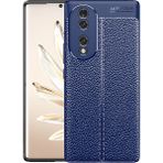 Pilanix Huawei Honor 70 Kılıf Deri Desenli Lux Niss Silikon - Lacivert