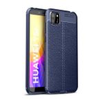 Pilanix Huawei Y5P Kılıf Deri Desenli Lux Niss Silikon Lacivert