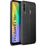 Pilanix Huawei Y6P Kılıf Deri Desenli Lux Niss Silikon Siyah