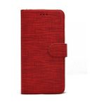 Pilanix OPPO A9 2020 Kılıf Kumaş Desenli Cüzdanlı Standlı Kapaklı Kılıf Kırmızı