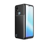 Pilanix Realme C21 Kılıf Karbon Desenli Lux Negro Silikon Siyah
