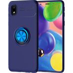 Pilanix Samsung Galaxy A01 Core Kılıf Yüzüklü Manyetik Ravel Silikon Lacivert