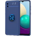 Pilanix Samsung Galaxy A02 Kılıf Yüzüklü Manyetik Ravel Silikon Lacivert