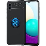 Pilanix Samsung Galaxy A02 Kılıf Yüzüklü Manyetik Ravel Silikon Mavi