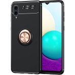 Pilanix Samsung Galaxy A02 Kılıf Yüzüklü Manyetik Ravel Silikon - Rose Gold
