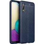 Pilanix Samsung Galaxy A02S Kılıf Deri Desenli Lux Niss Silikon Lacivert
