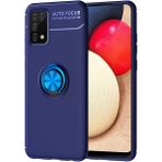 Pilanix Samsung Galaxy A02S Kılıf Yüzüklü Manyetik Ravel Silikon Lacivert