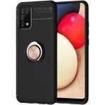 Pilanix Samsung Galaxy A02S Kılıf Yüzüklü Manyetik Ravel Silikon - Rose Gold