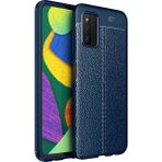 Pilanix Samsung Galaxy A03S Kılıf Deri Desenli Lux Niss Silikon - Lacivert