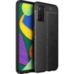 Pilanix Samsung Galaxy A03S Kılıf Deri Desenli Lux Niss Silikon - Siyah