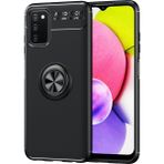 Pilanix Samsung Galaxy A03S Kılıf Yüzüklü Manyetik Ravel Silikon - Siyah